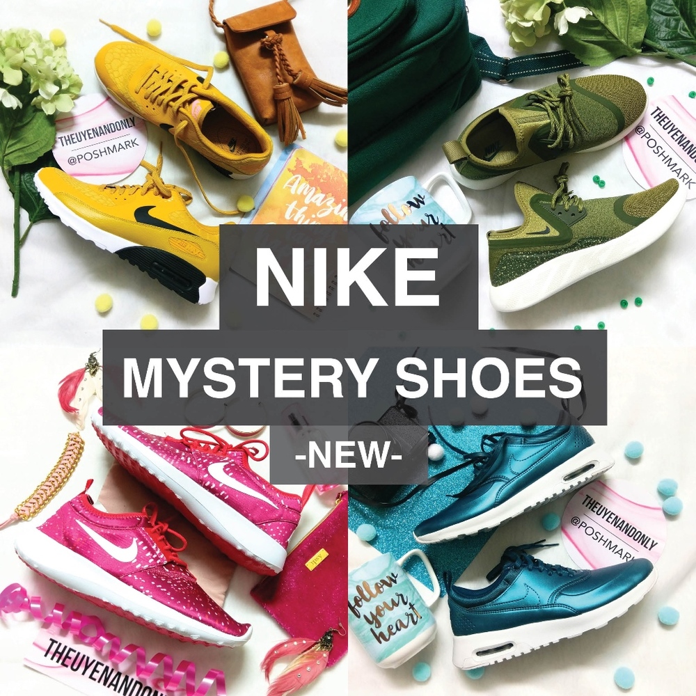 5 STARS RATED NIKE MYSTERY SHOES BOX 1 NEW PAIR