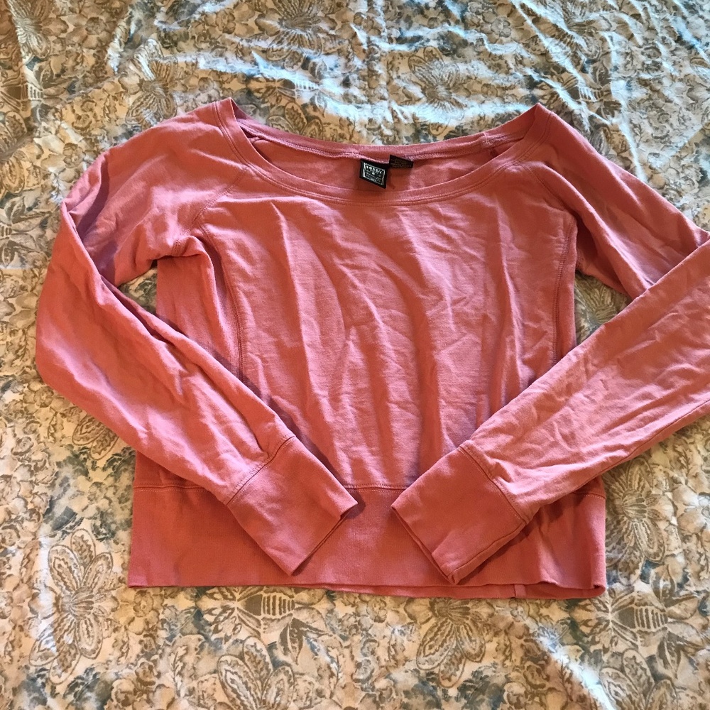 Fossil Brand Peach Cropped Sweatshirt