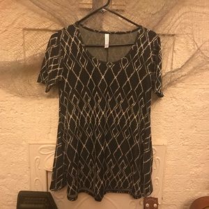 Lularoe - Perfect tee - black and white - xxs