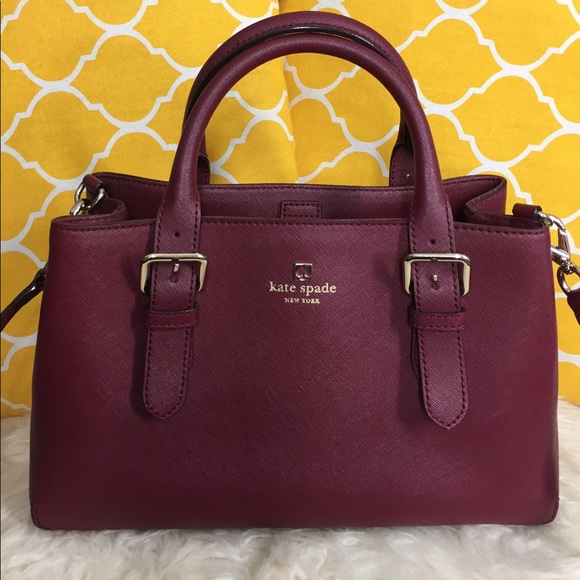 kate spade Handbags - 🌸OFFERS?🌸Kate Spade All Leather Burgundy Satchel