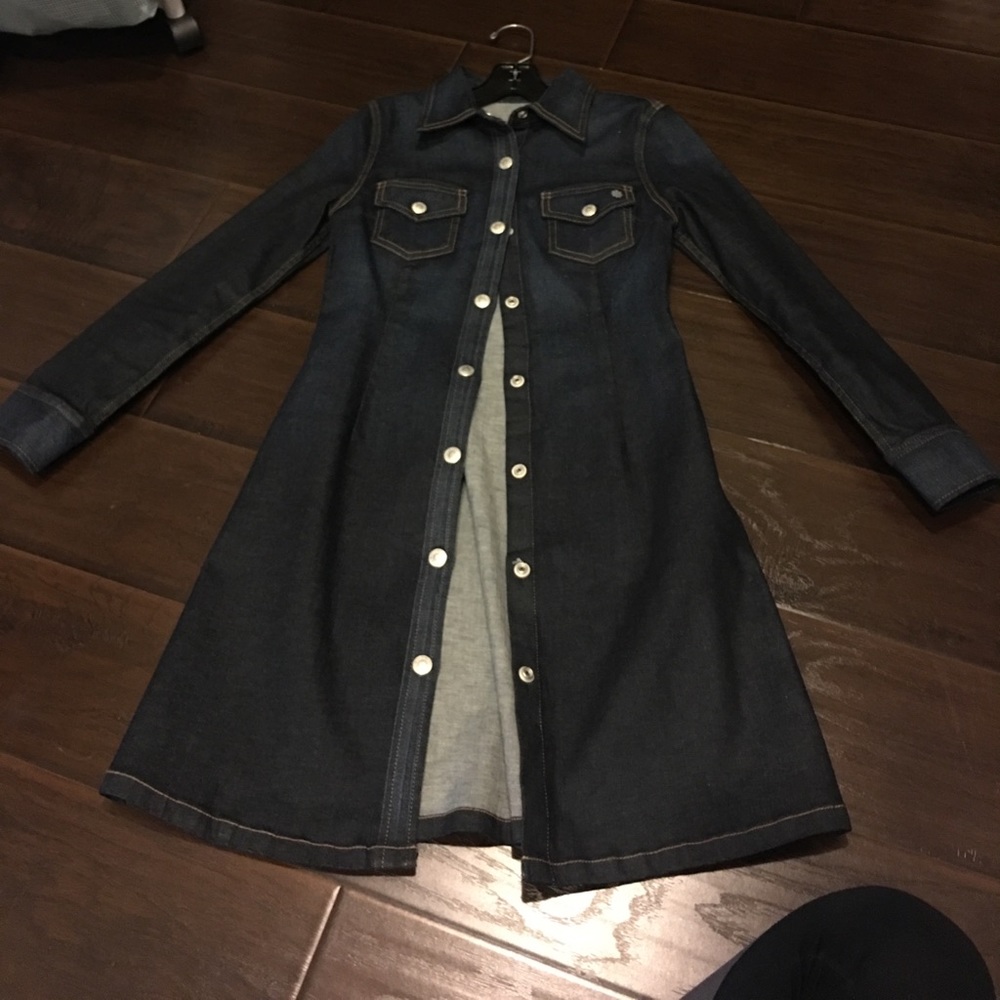 Long sleeve jean dress