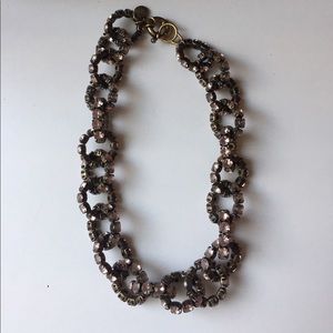 Jcrew Pink Crystal Stretch Necklace