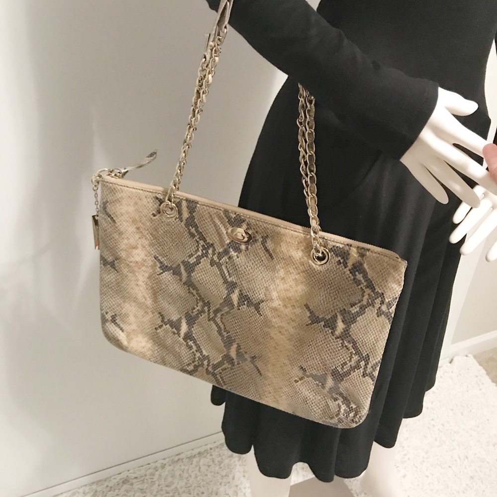 DKNY snakeskin print convertible crossbody