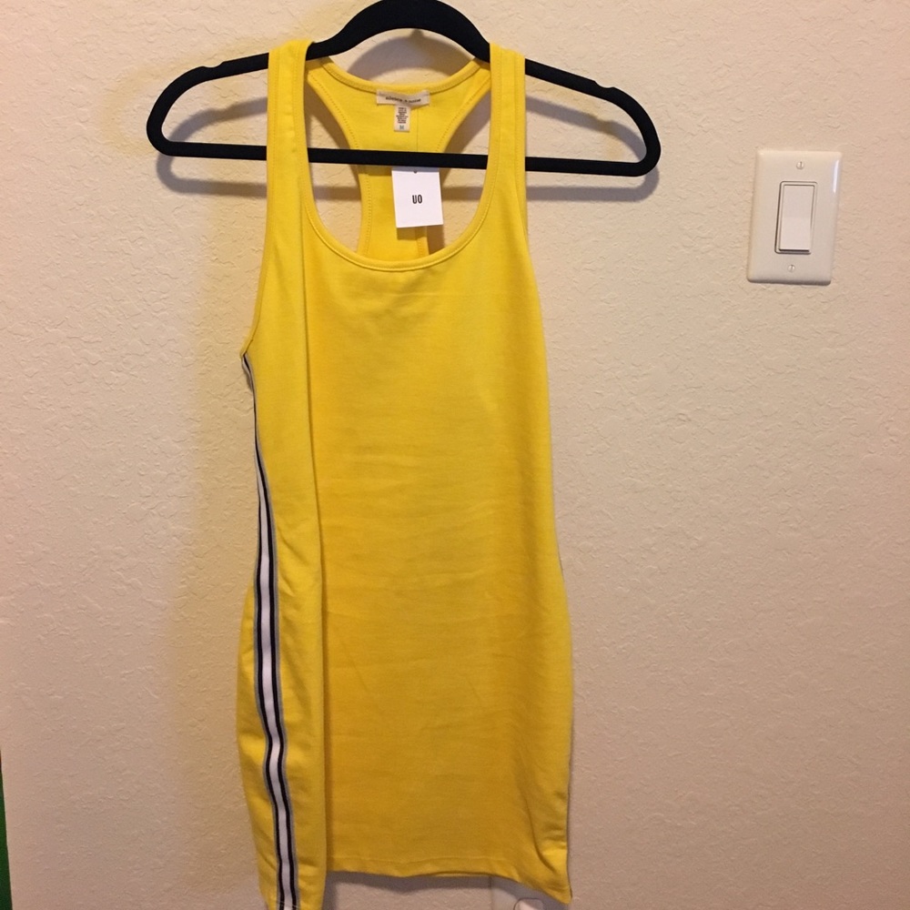 Yellow race back dress
