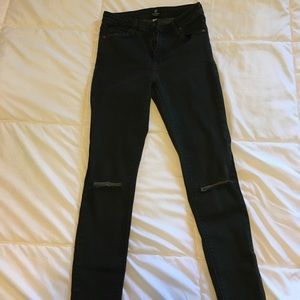 Just Black Ripped Knee Jeans