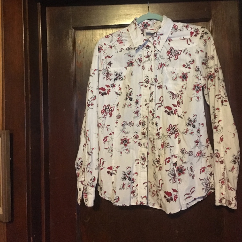 Roper western pearl snap button shirt.