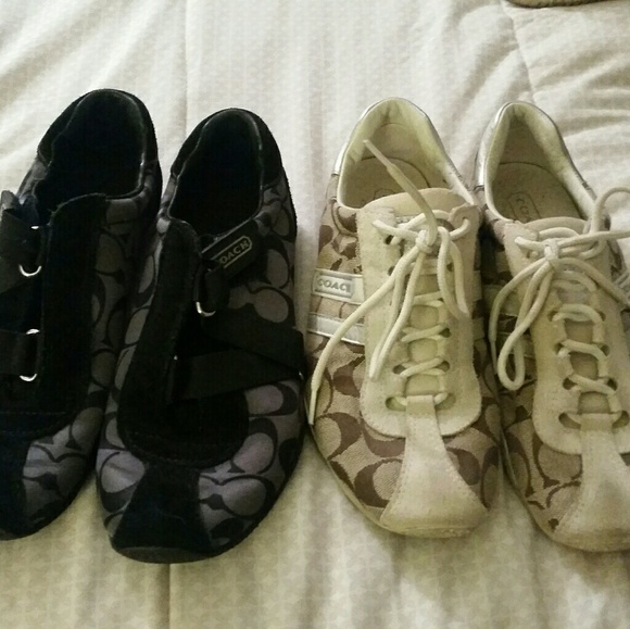 Vintage Coach Sneakers! Sz 7.5 (2prs) - Picture 1 of 5