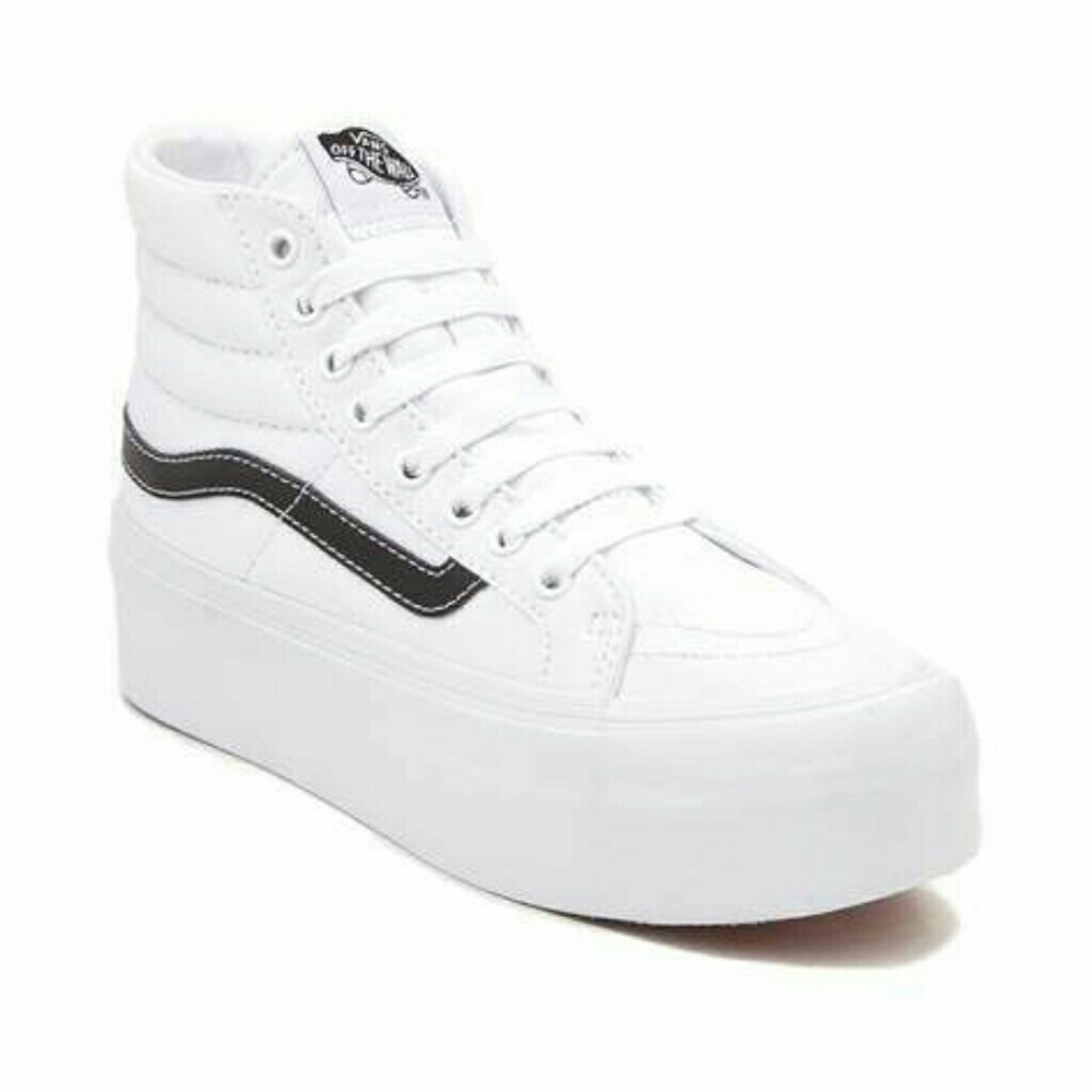 ISO !! white platform vans