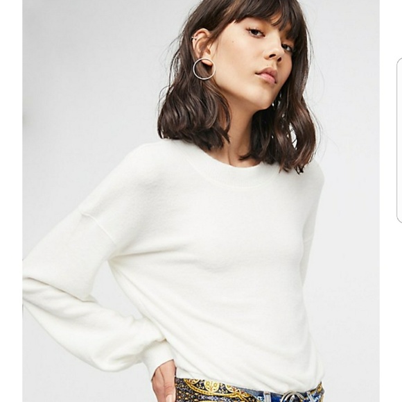 free people white sweatshirt