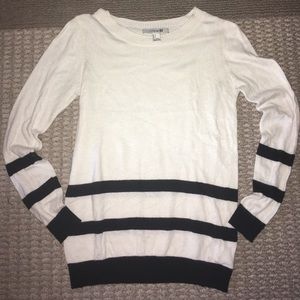 Forever 21 cream and black sweater