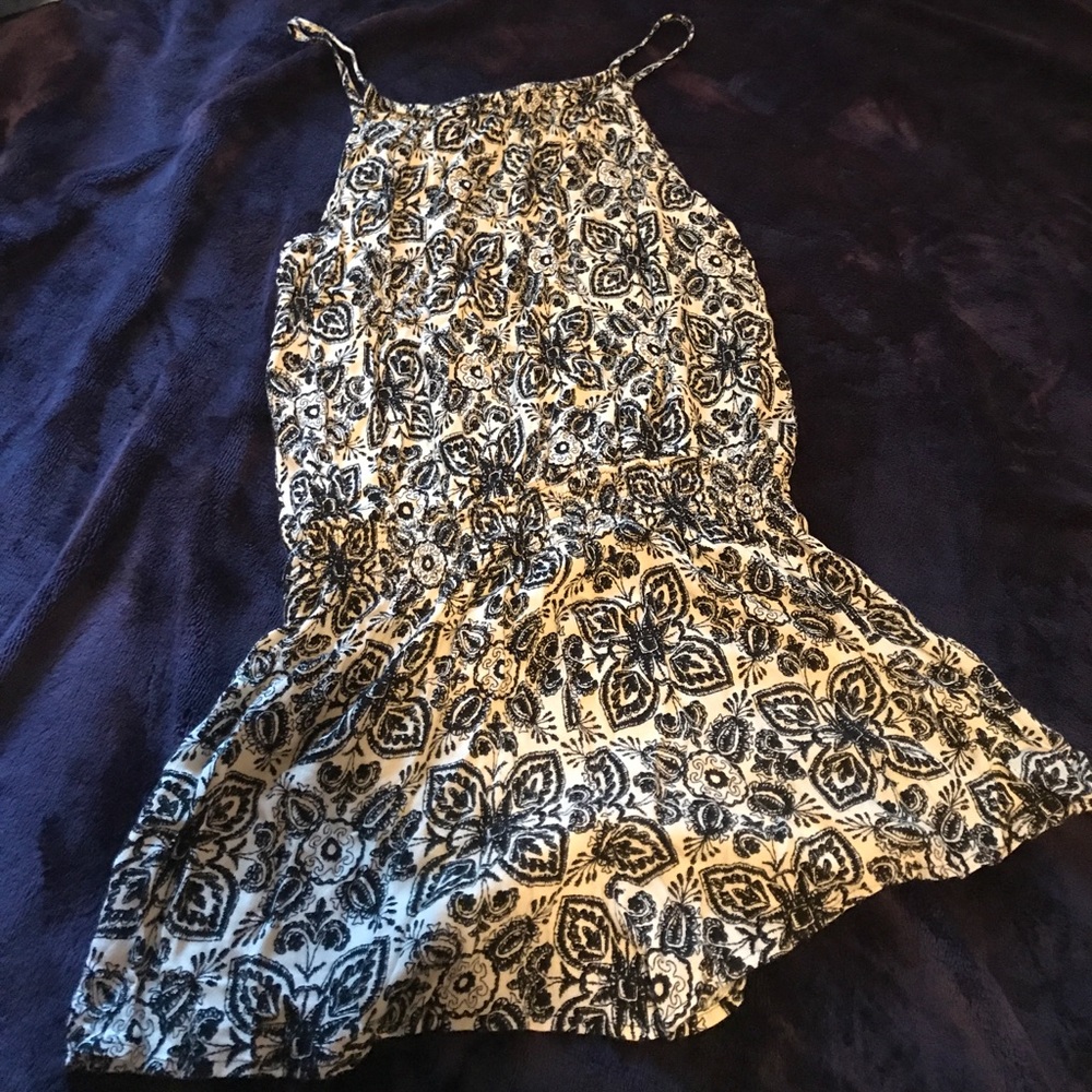 Black and white romper