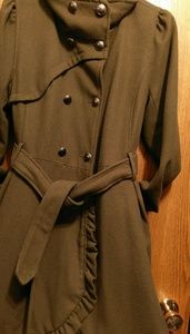 Olive green pea coat