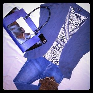 Banana Republic silk mock wrap top