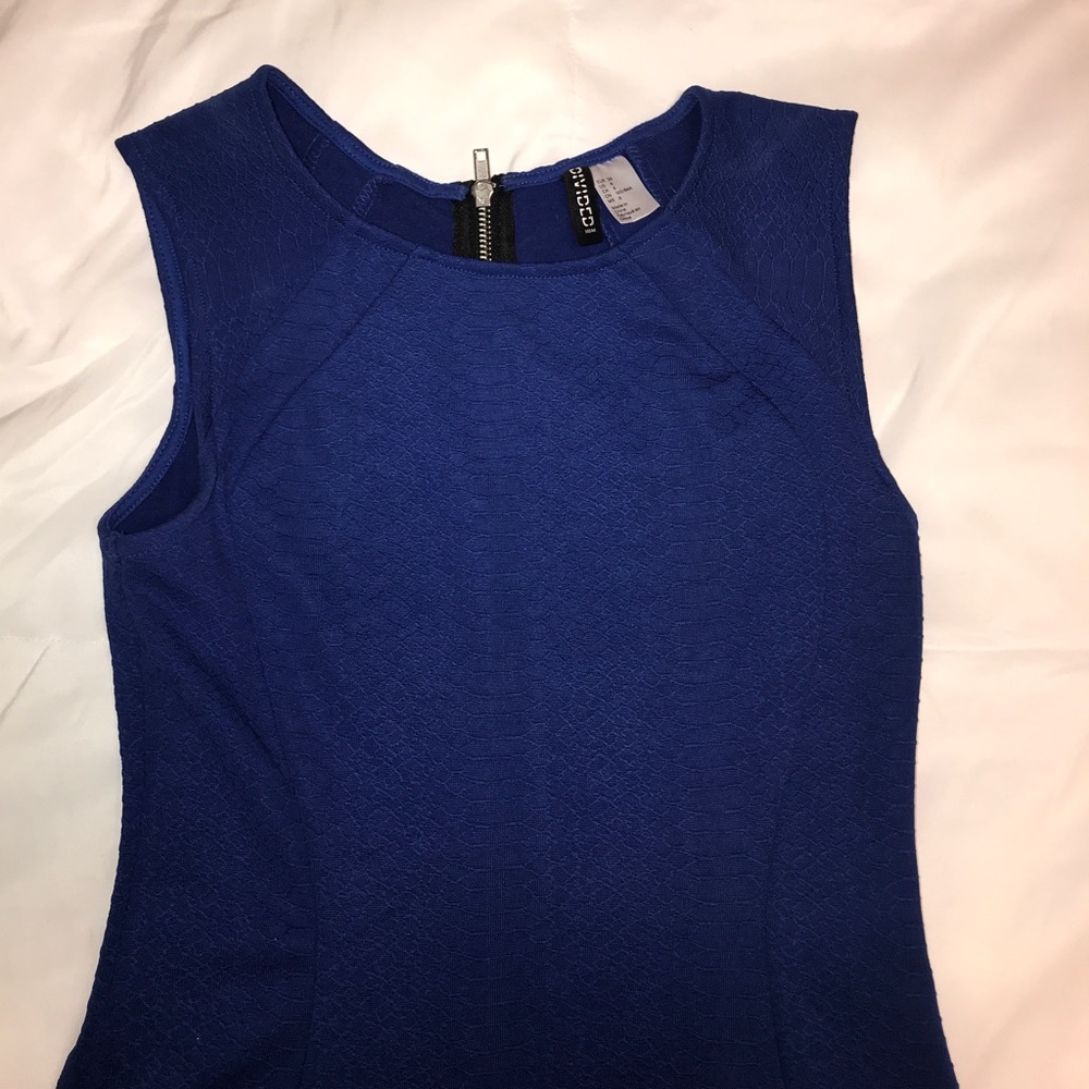 Mini royal blue dress