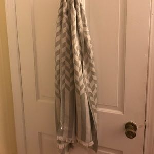 Silver and white Calvin Klein scarf