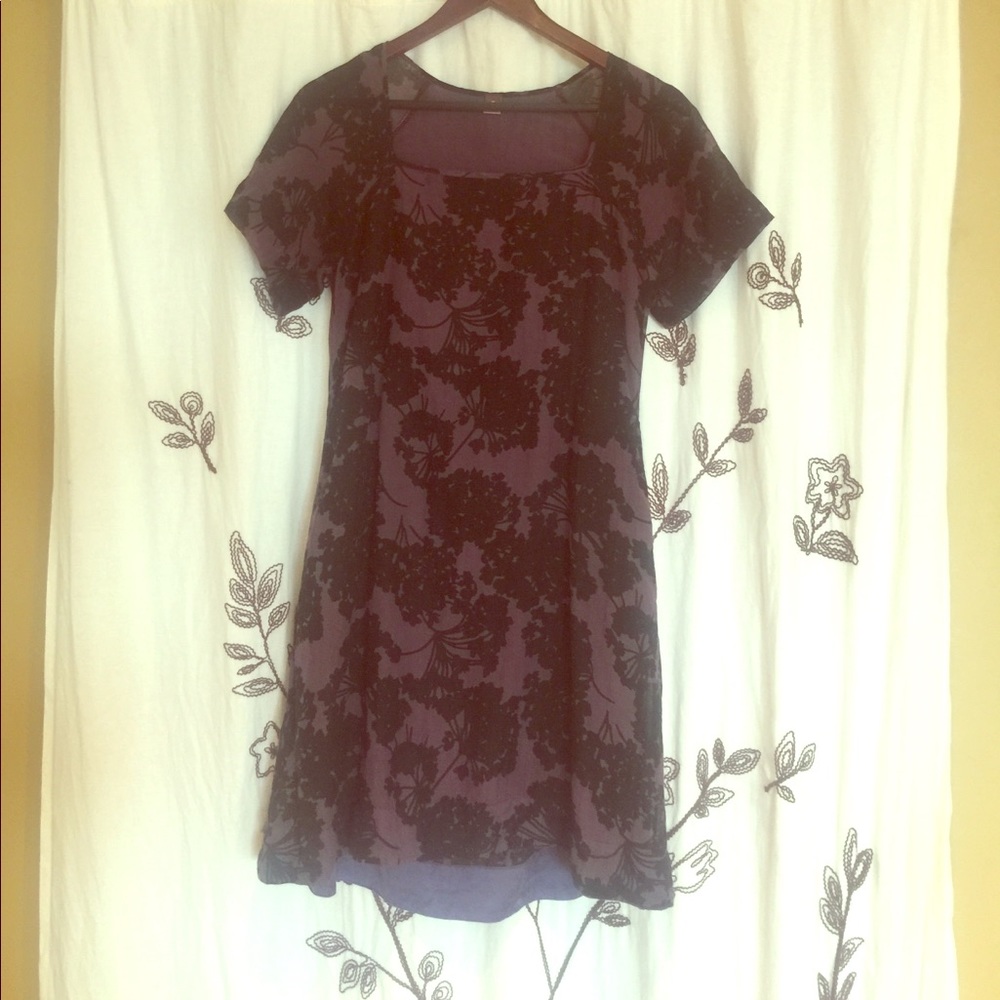 Purple sheets dress. Slightly high low