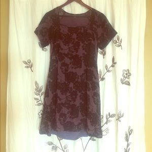 Purple sheets dress. Slightly high low