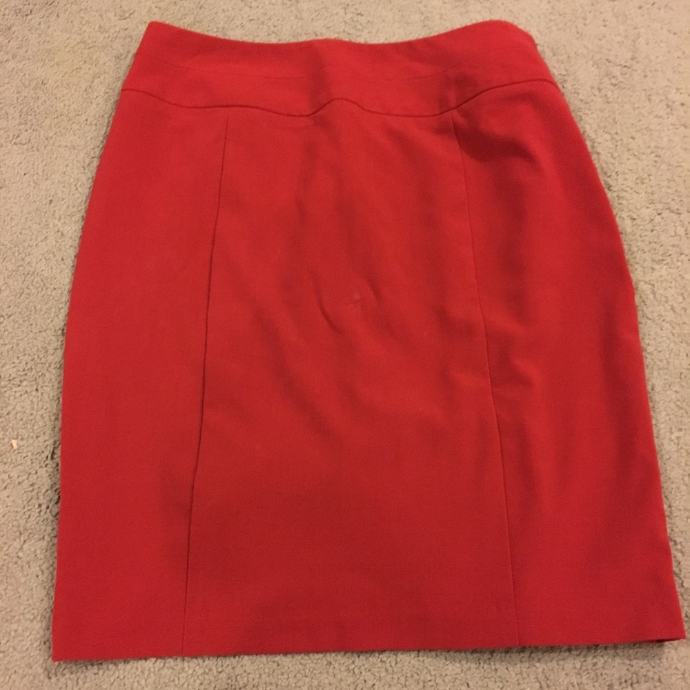 Pencil red skirt