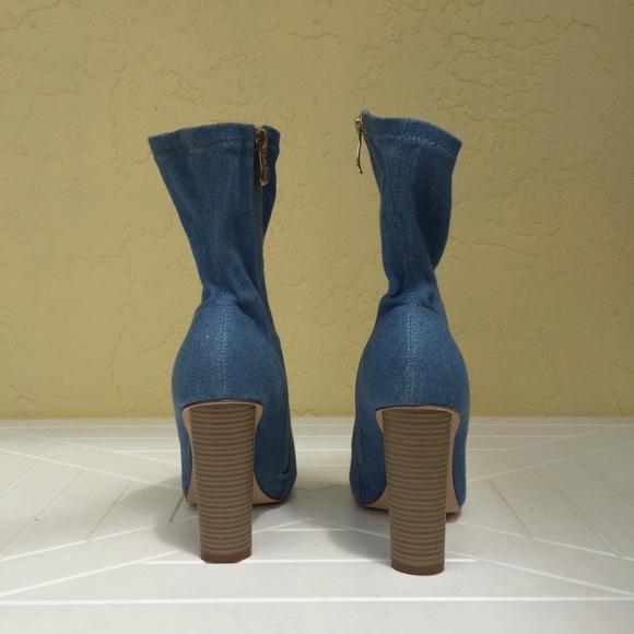Zip up denim sock boot - Picture 2 of 4