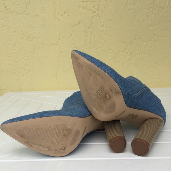 Zip up denim sock boot - Picture 3 of 4