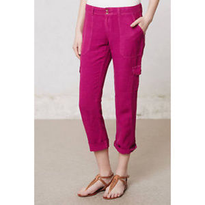 Hei-Hei Antrho Valmai Linen Cargo Pants, Raspberry Hei-Hei Antrho Valmai Linen Cargo Pants, Raspberry