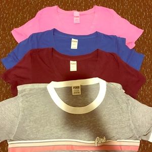 Victoria’s Secret PINK T-shirts (lot of 4)
