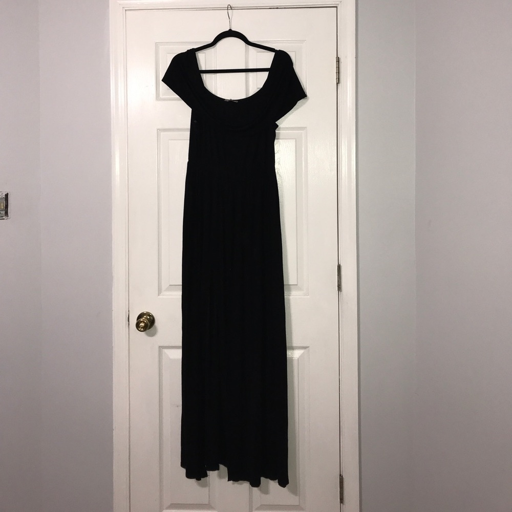 Off the Shoulder Black Dress - WORN ONCE
