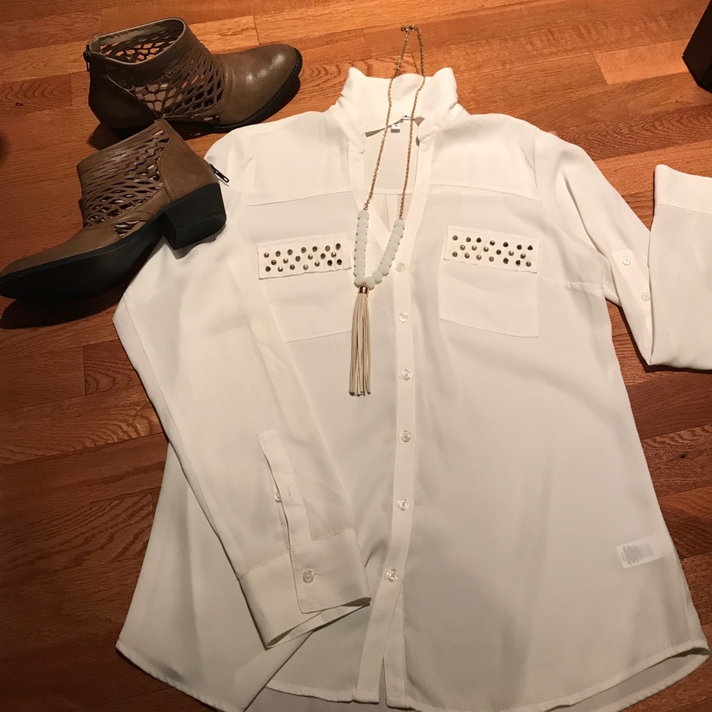 Cream Express button up.