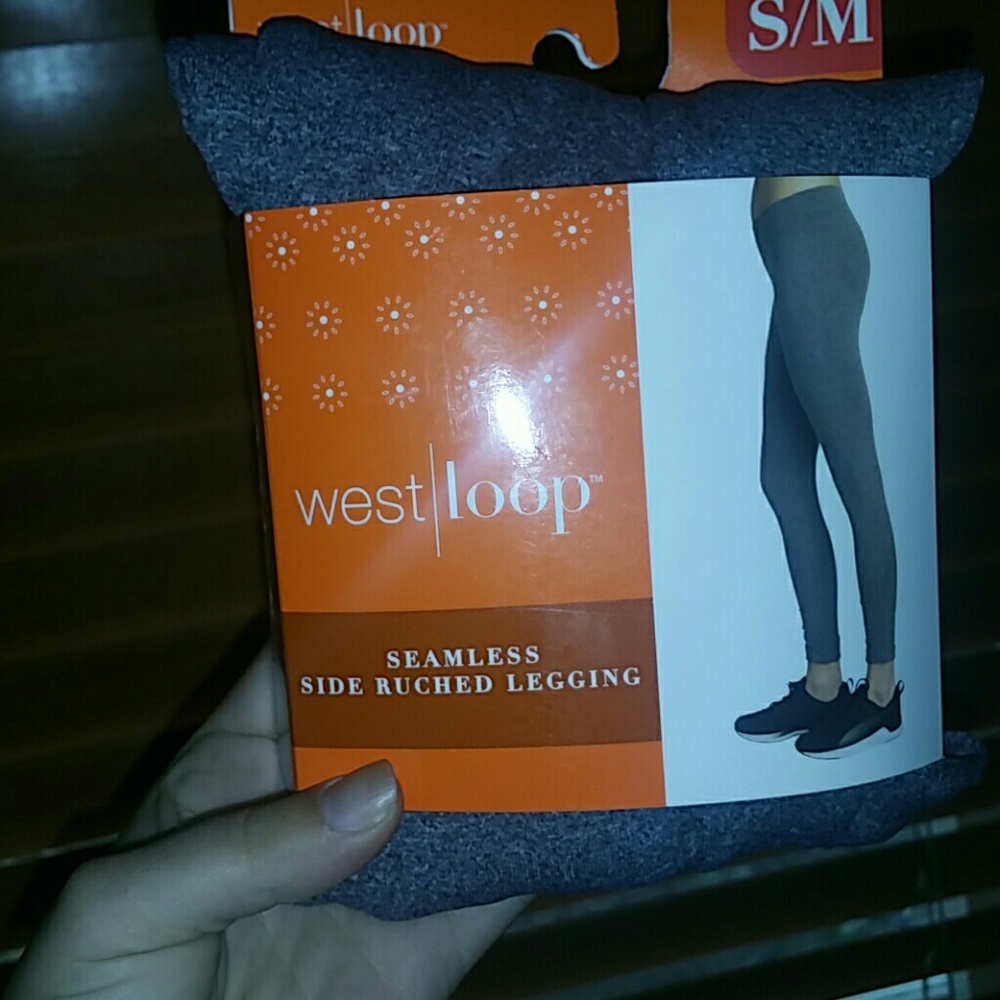 Seamless side ruched leggings in Heather Grey