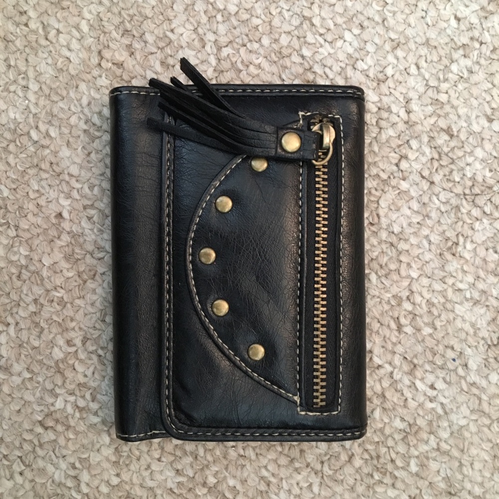 Black leather wallet