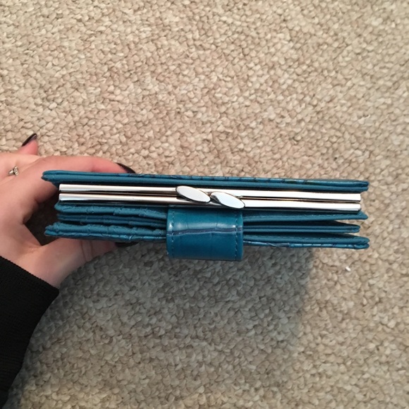 Teal Crocodile wallet - Picture 3 of 4