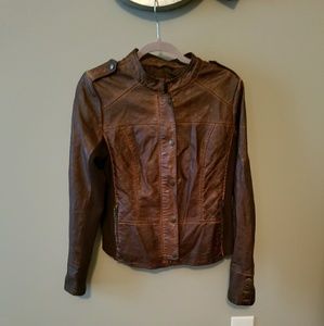 Faux leather jacket