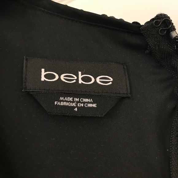 Size 4 BEBE black sequence dress - Picture 6 of 6