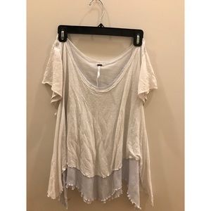 White Free People Top, Super Comfy and Cute!