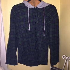 Flannel hoodie never been worn