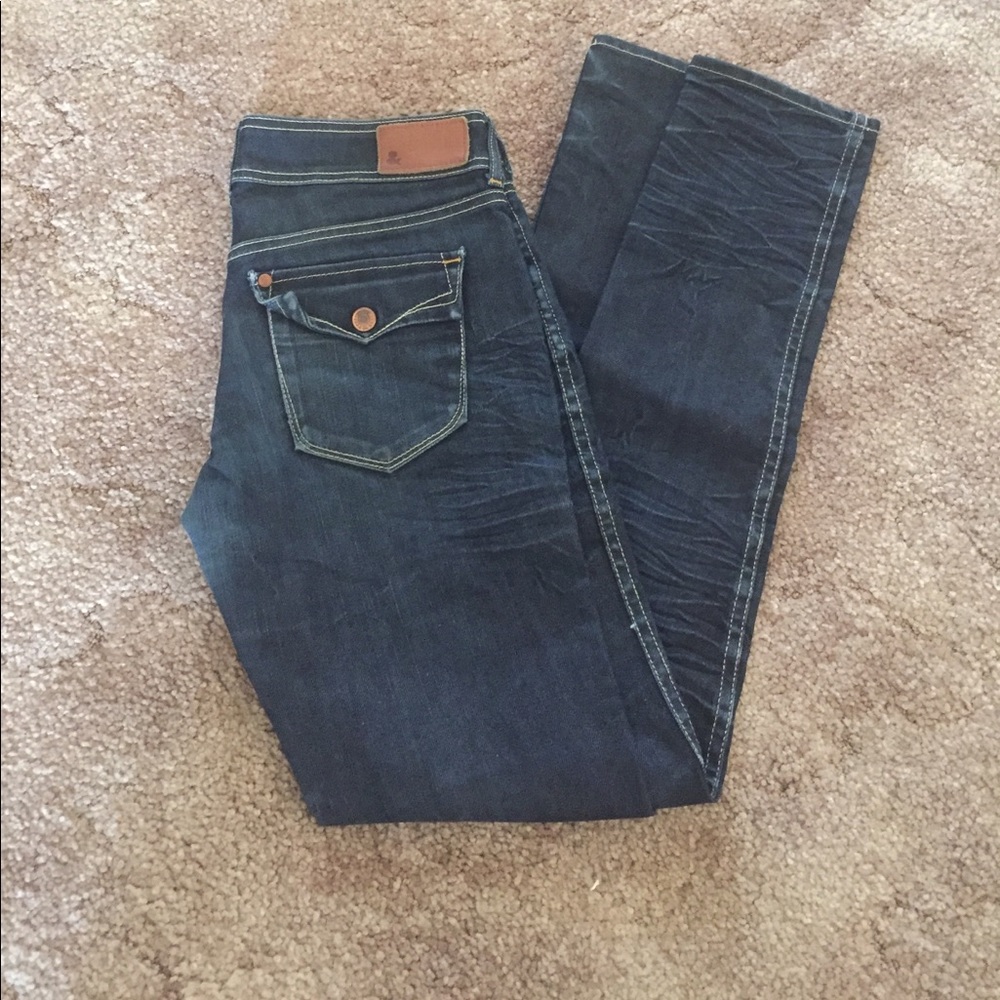 Dark wash skinny jeans