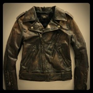 RRL Double RL Leather Moto Jacket