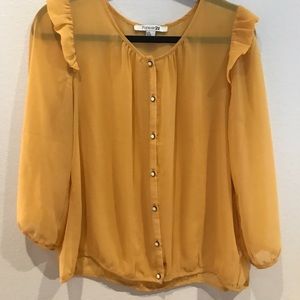 Chic Mustard Color Blouse