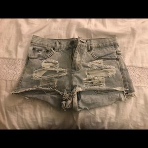 Tobi Ripped Jean Shorts