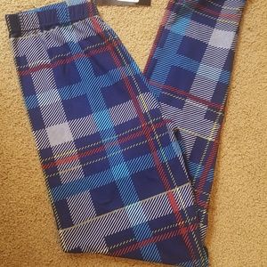 NWT Agnes & Dora S/M plaid leggings