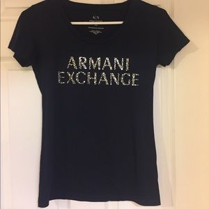 Armani  Exchange black tshirt