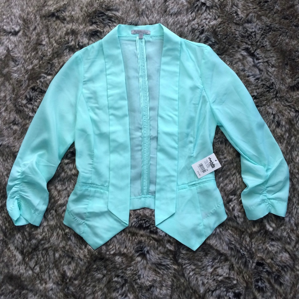 Charlotte Russe Jade Green Blazer Style Cardigan
