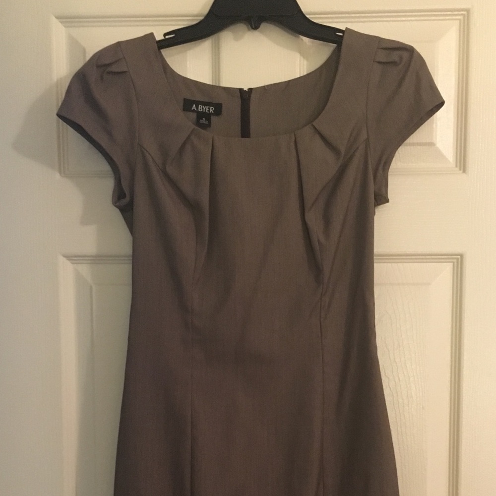 A. Byer small mid length brown dress
