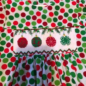 Mom and Me smocked Christmas dress