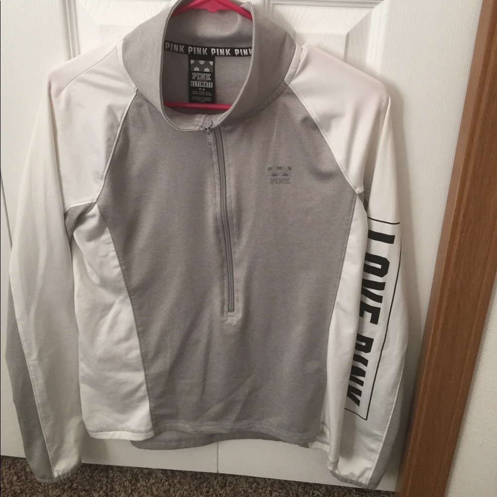 Pink half zip sweater