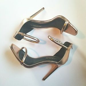 Rose Gold Open Toe Heels