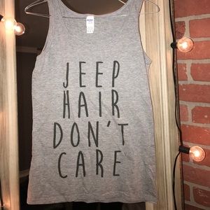 graphic workout tank top (jeep)