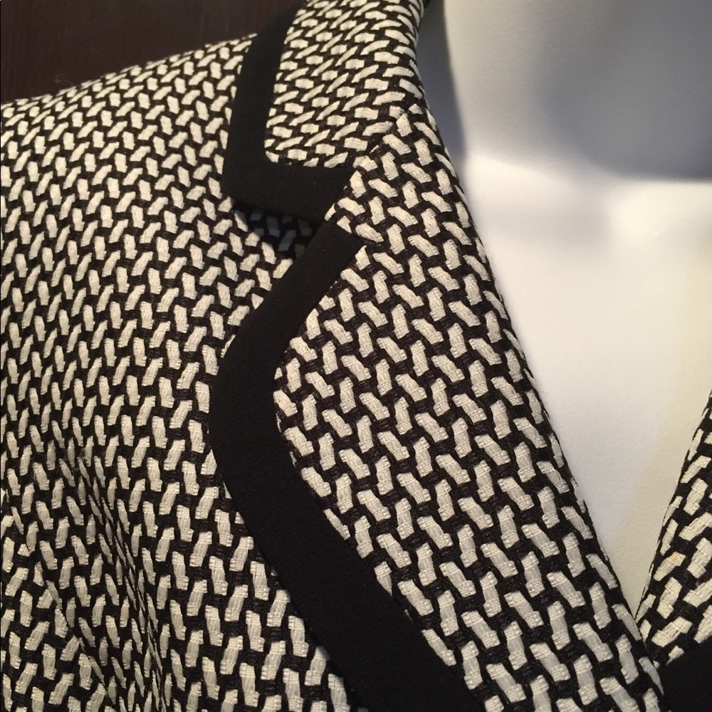 Jones Studio B&W jacket, LS, Fully lined Sz 6-8