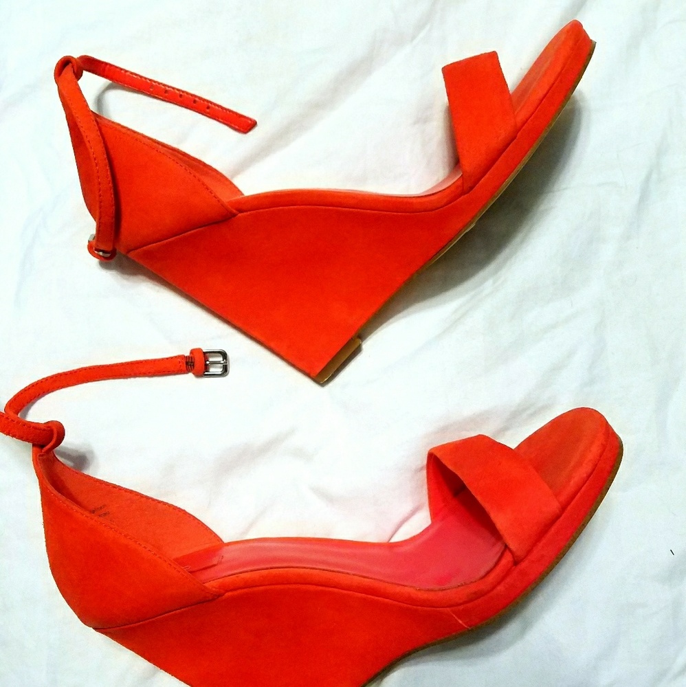 Aldo Wedge Orange Heels