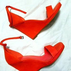 Aldo Wedge Orange Heels